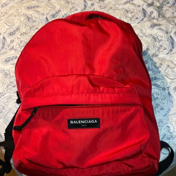 Balenciaga Red Nylon Explorer Backpack - Picture 6 of 7